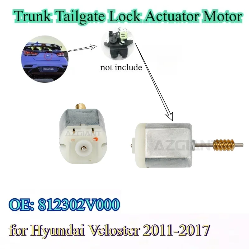

AZGIANT for Hyundai Veloster 2011-2017 Trunk Tailgate Lock Actuator Motor Replacement DC 12V 0.08A 0.96kW Car Accessories Tools