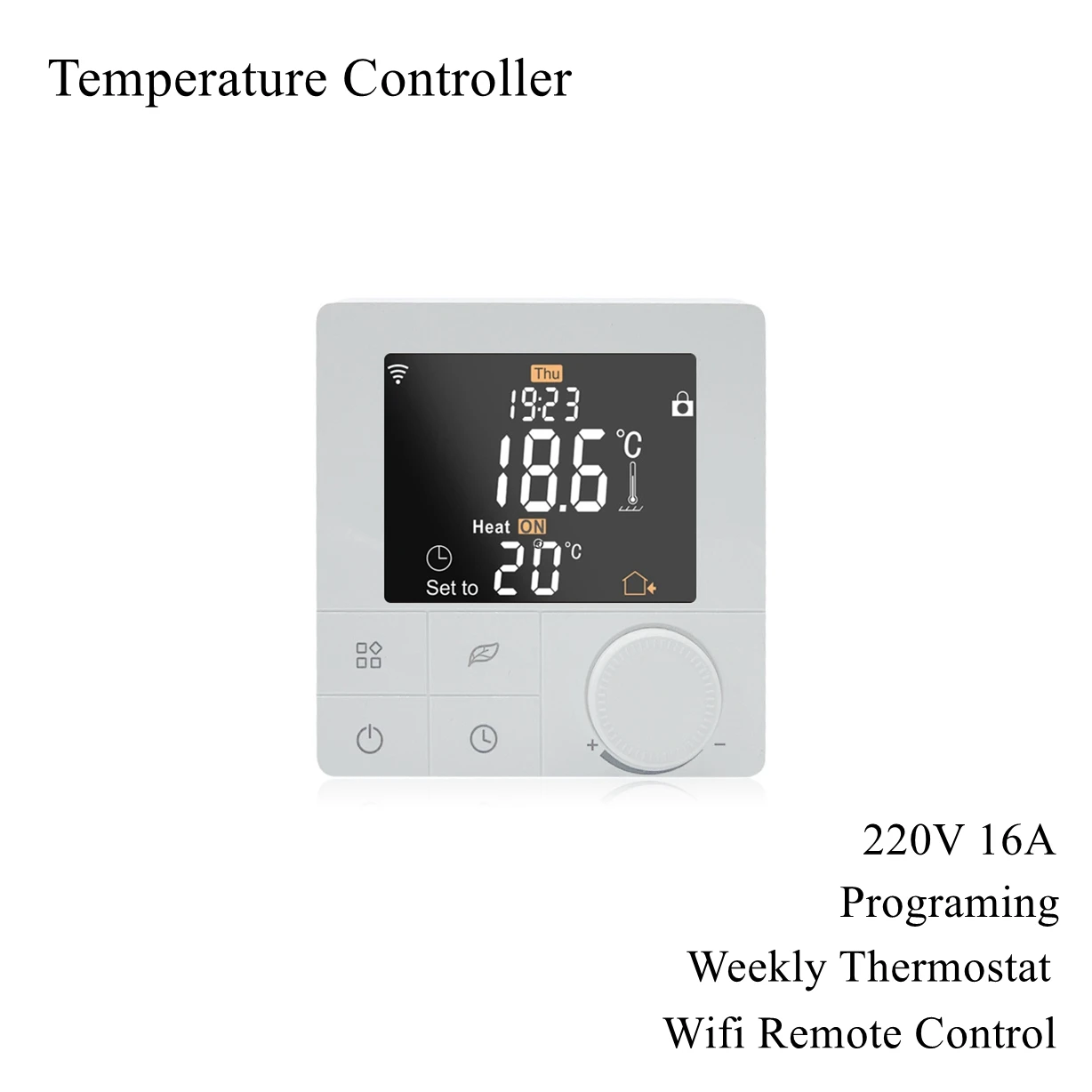 220V 16A Temperature Controller Digital Thermostat Wifi Remote Control Programing Weekly Intelligent LCD Backlight Instrument