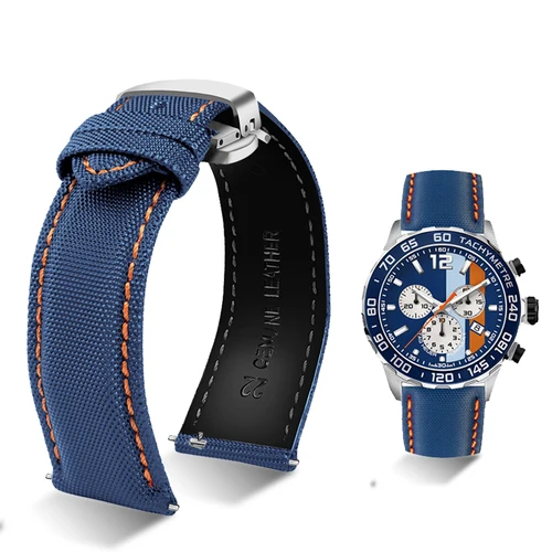 Correa de nailon para reloj deportivo TAG HEUER, 20mm, 21mm, 22mm, 23mm y 24mm, fórmula F1 Aquaracer Carrera Seiko 5 Citizen Omega