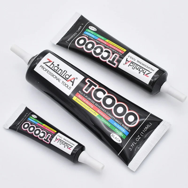 TCOOO Mobile Phone Glue 15/50/110ML Black High Strength Repair Screen Frame DIY Handicraft Universal Adhesive Phone Store Tools