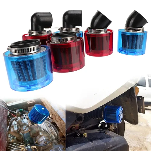 Imagen 2 del producto Limpiador de filtro de aire a prueba de agua para motocicleta, codo curvo de 28-48mm/directo/90 grados para motocicleta de 50cc-250cc ATV Pit Dirt Bike