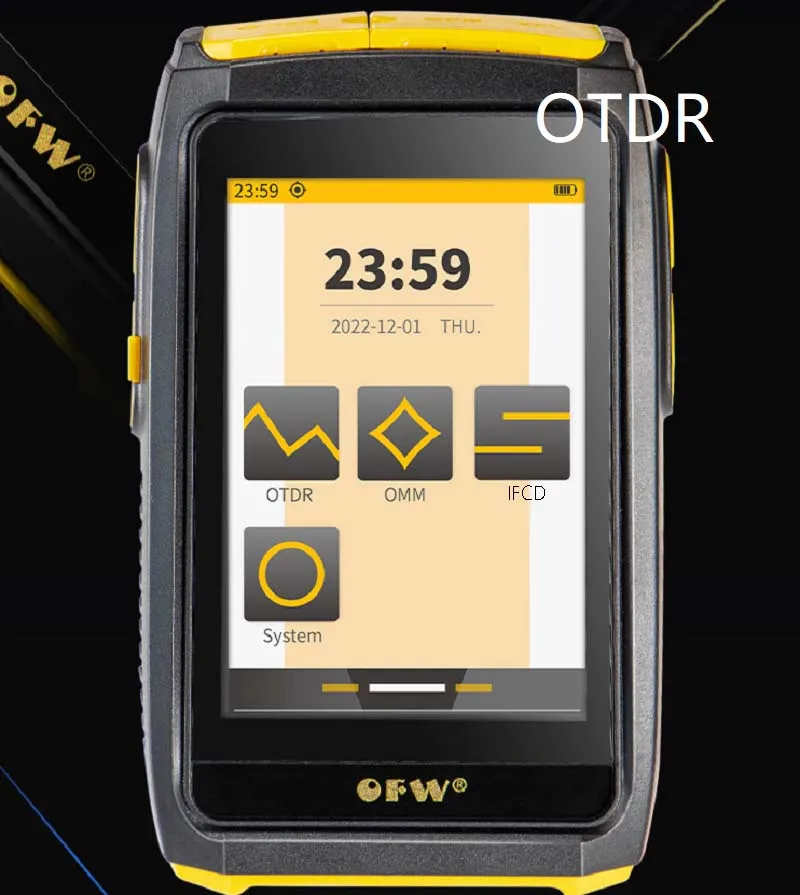 Imagem -06 - Ofw Mini Otdr Fibra Ativa Teste Vivo Refletômetro de Fibra Óptica Tela de Toque Opm Vfl Ols 1550nm 20db