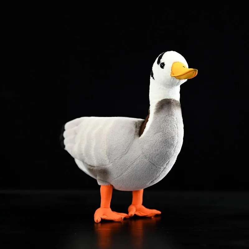 

Original Barnacle Goose Fur Toy White headed Duck Doll Cute Goose Figurine Lifelike Animals Simulation Stuffed Kawaii Toy Gifts