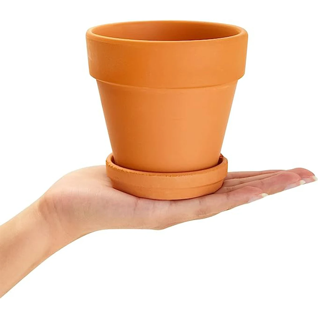 Brown Large Red Pottery Flower Pot With Bottom Holes - Breathable And Moisturizing And Have ple And Delicate