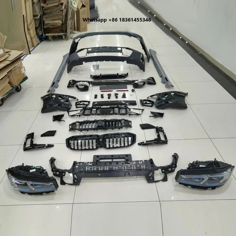

For 3 Series Front Rear Bumper Hood Fender Exhaust Tip Plastic Kit G20 Upgrade to G20 LCI MT Style Bodykit