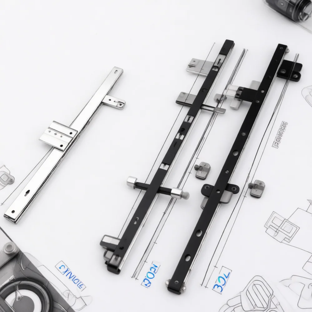 Telescopic Keyboard Drawer Slides Hardware Desktop Computer Tray Runner Track Smooth Mute Furniture Hardware Rail Support