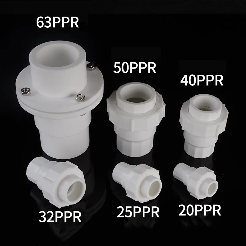 20/25/32/40/50/63mm PPR Vertical Check Valve Water Pipe Fittings One-way Valve Plastic Joint Adapter Accessories Home Renovation