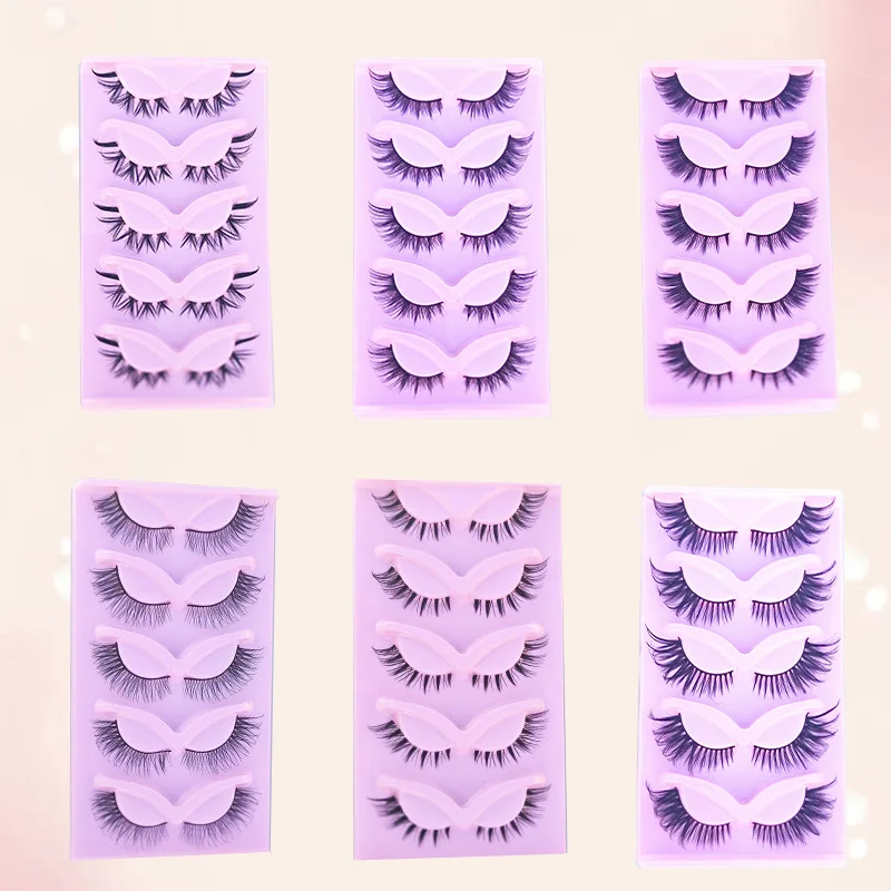 Foxes Series Strip Lashes End Eye Elongated Eye lashes 3D Curl Winged Natural Realistic Messy False Eyelash Thick Soft Eyelashes