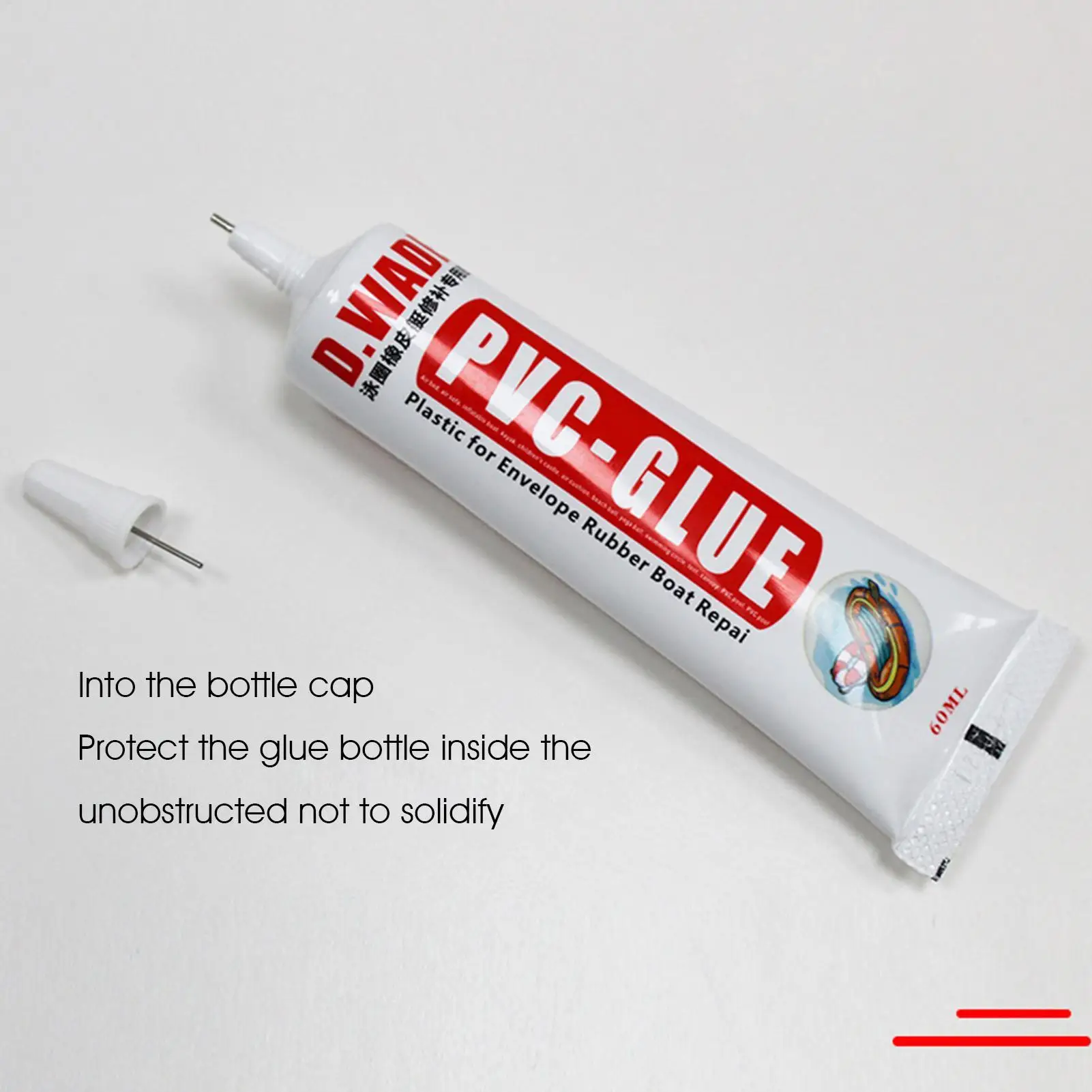 60g PVC Adhesive Inflatable Boat Repair Glue High Viscosity Supers Glue For Rubber Boats Folding Bathtubs Swimming Rings