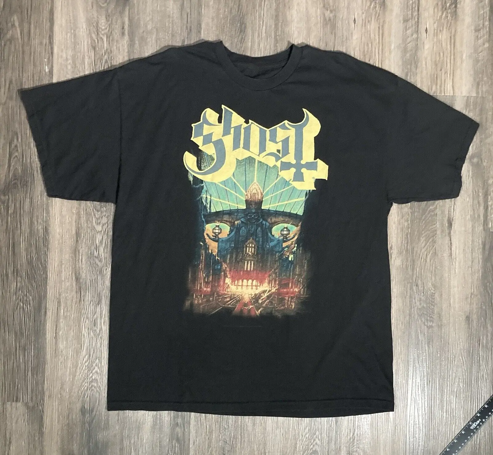 Camiseta con banda de Heavy Metal Ghost Meliora, talla 2XL, álbum de conciertos negro, regalos góticos para hombres, ropa para hombres, regalos para hombres