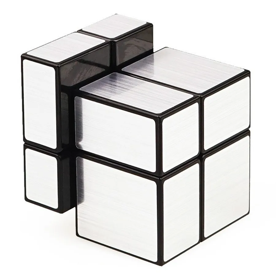 Sengso 2x2x2 Mirror Magic Cube Brushed Reflective Sticker Shengshou 2x2 Gold And Silver Mirror Magic Cube Puzzle Children Toys