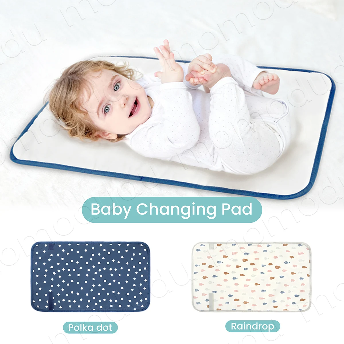 Waterproof Baby Changing Pad, Foldable Portable Diaper Changing Mat, Reusable Travel Nappy Station for Infants and Toddlers