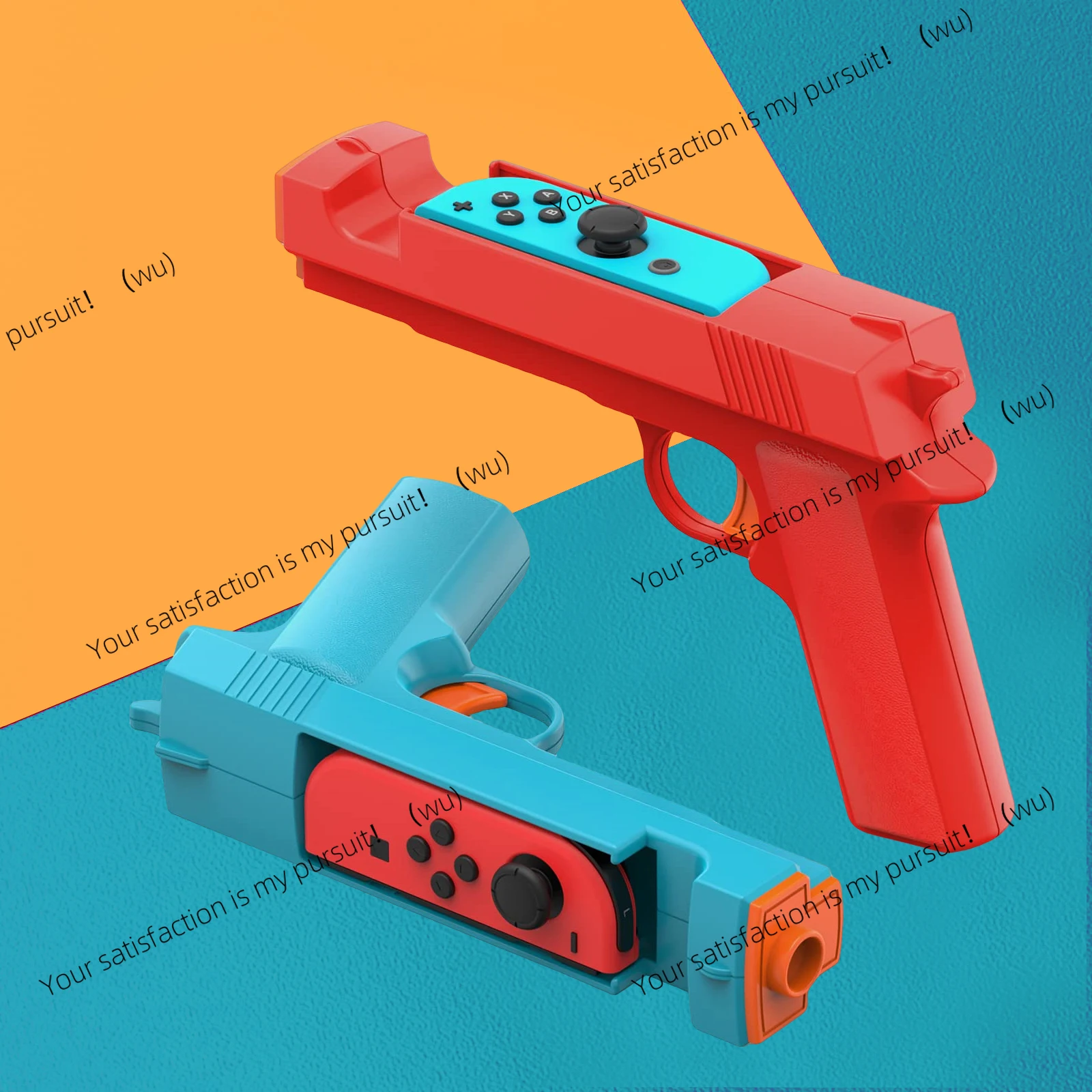 ZOCI Shooting Game Gun Controller Compatible with Switch/Switch OLED Joy-Con Hand Grip Motion Controller for Shooter Hunting Gam