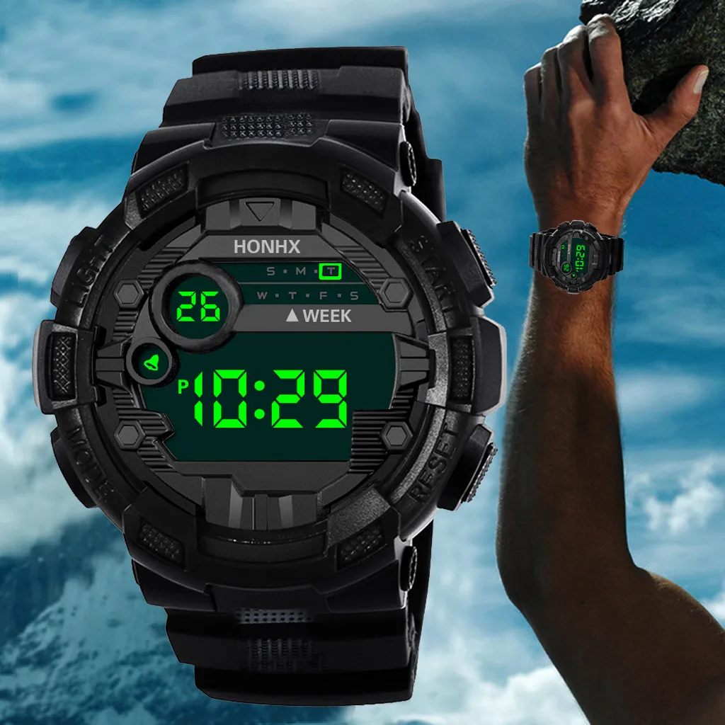 Electronic Watch Fashion Military Camo Outdoors Sports Digital Display Silicone Strap Wristwatchs For Men Relogios Masculino