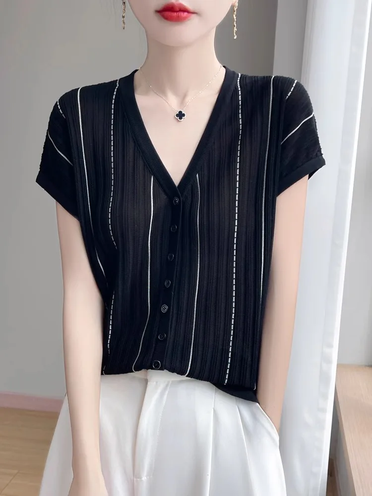   Lyocell ort Sve Open Cardigan Color Blo da donna Leggero Aria condizionata irt oulder Lunghezza Flng S...