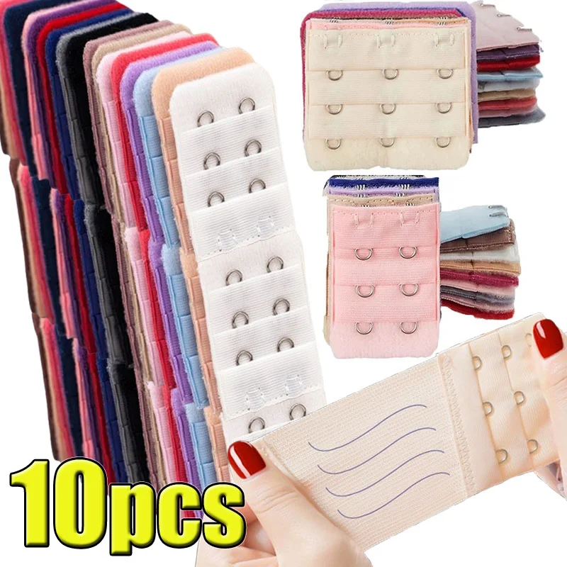 

1-10 шт., удлинители для бюстгальтера, женские регулируемые нейлоновые эластичные зажимы, 3-4 крючка, мягкие удлинители для нижнего белья, аксессуары для нижнего белья