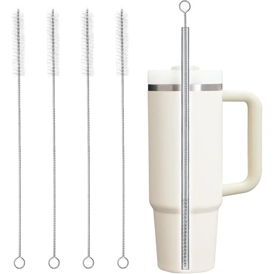 

Straw Cleaner Brush Kit 13 H x 0.4 W Long Pipe Cleaning Brush for Straws on Tumbler Water Bottle Sippy Cup and Pipes 4 Pack