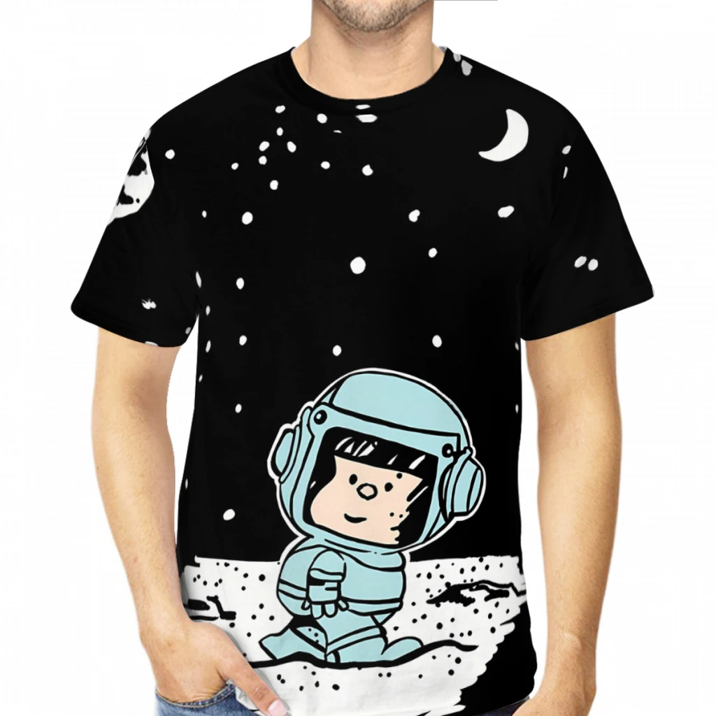 LunaticAnime Mafalda Polyester Print Men T Shirt Outdoor Sports Quick-drying Clothes Casual T-Shirt Street Tees