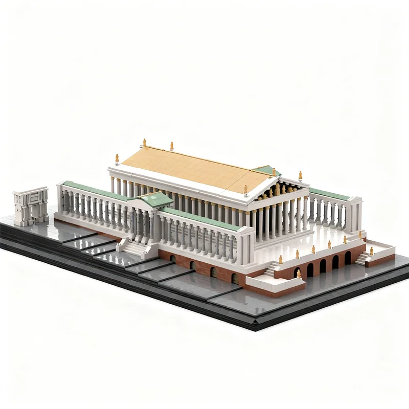 6606 Piezas MOC Arquitectura Tempio Di Venere E Roma, Bloques de Construcción de Modelos, Regalos de Navidad, Juguete de Colección de Arquitectura Educativa