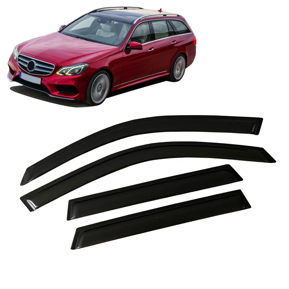 Window Visor for MERCEDES-BENZ E-CLASS W212 Wagon 2010 2011 2012 2013 2014 2015 2016 Weathershied Door Visor Wind Sun Rain