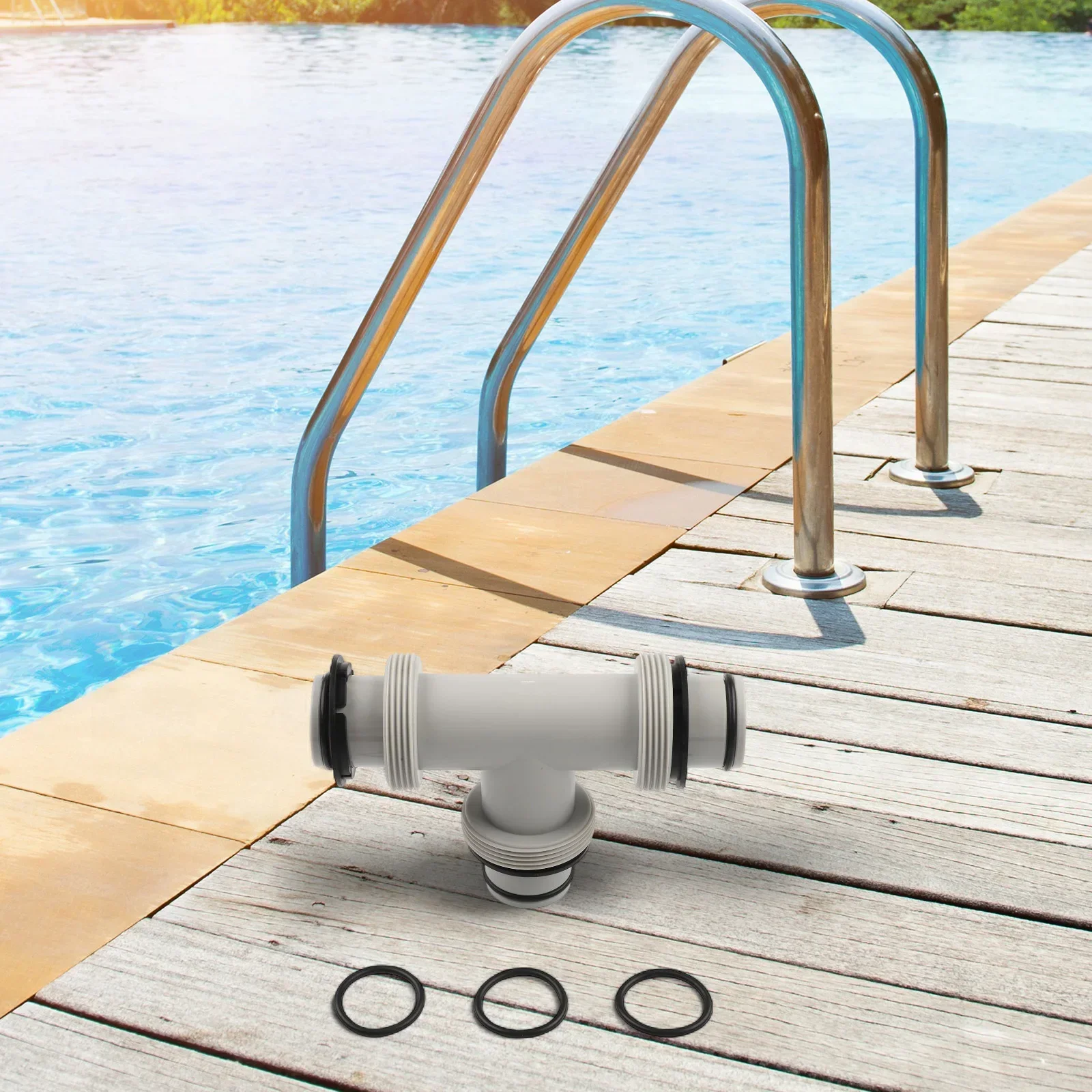 

Connector Adapter Dual Split For Intex Parts Hose Plunger Valve PP Material Pool Pumps For Tee T-Joint Pool Part