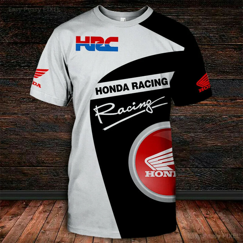 Honda men's digital printed T-shirt, comfortable and breathable, suitable for cycling, fashionable and trendy, 2025