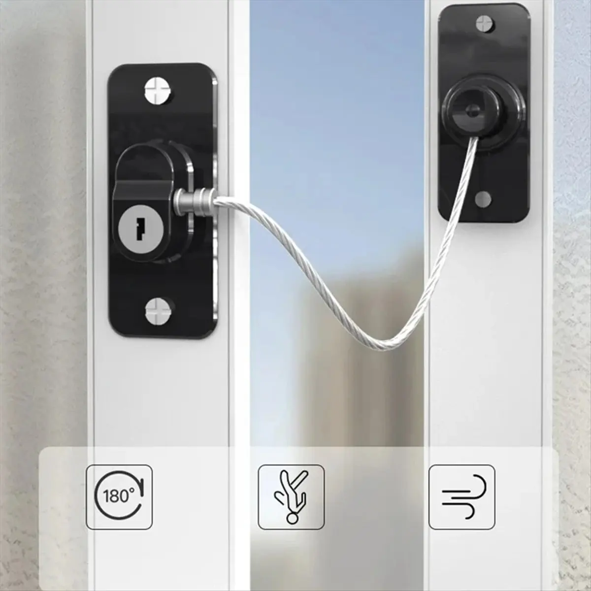 ABUA Home Child Safety Refrigerator Locks Anti-Fall Limit Lock Rotatable Cabinet Children Security Protection
