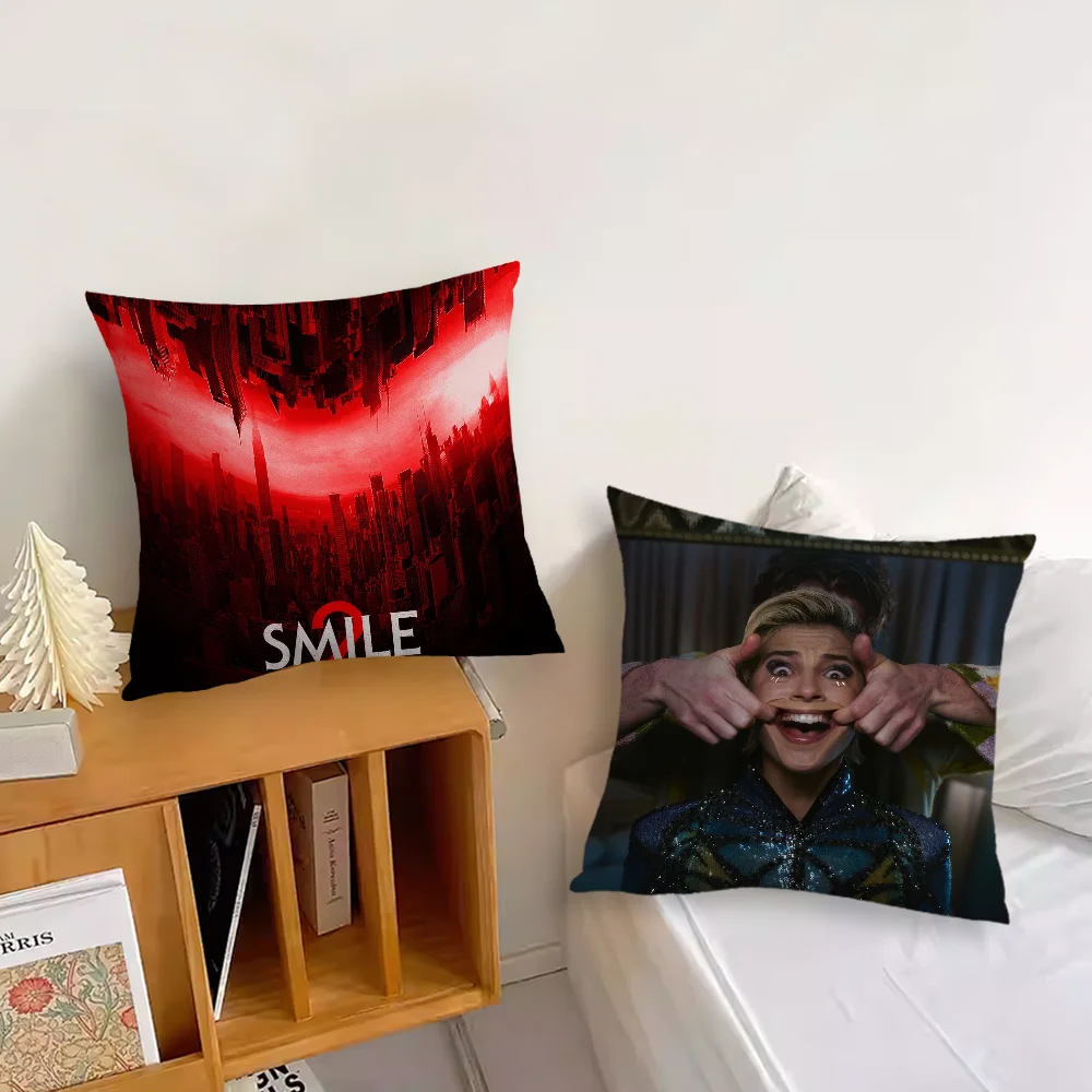 Movie Pillow Case For Sofa Bedroom Living Room Office Bedside S-SmileS 2 Table Backrest Cushion Printing Square