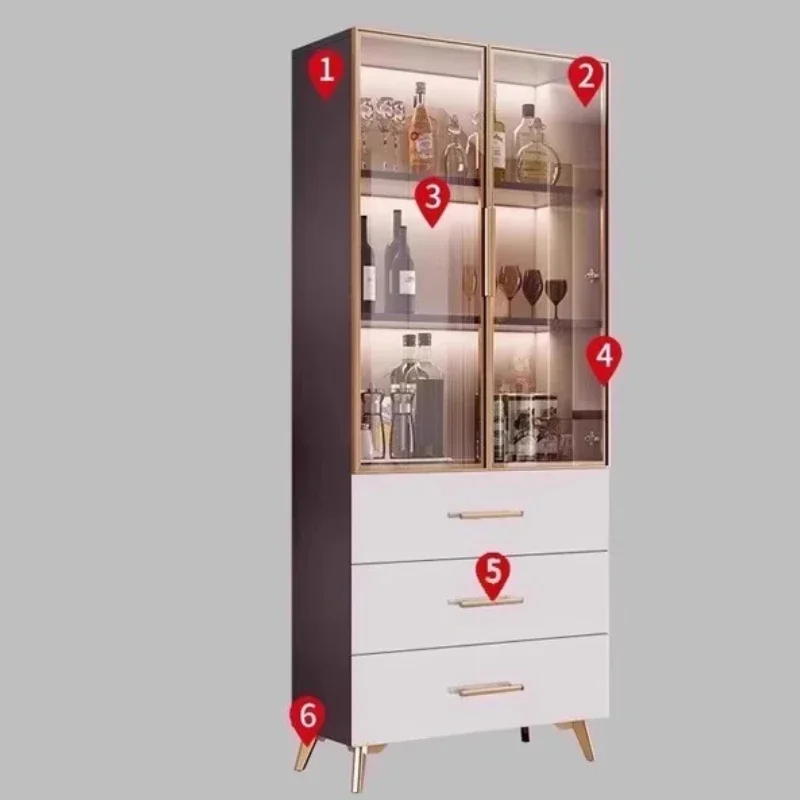Drankkast Liquor Cabinet Bar Station For Cocktail Vitrina Glass Display Cabinet With Glass Doors Furniture China Cabinets Coffee