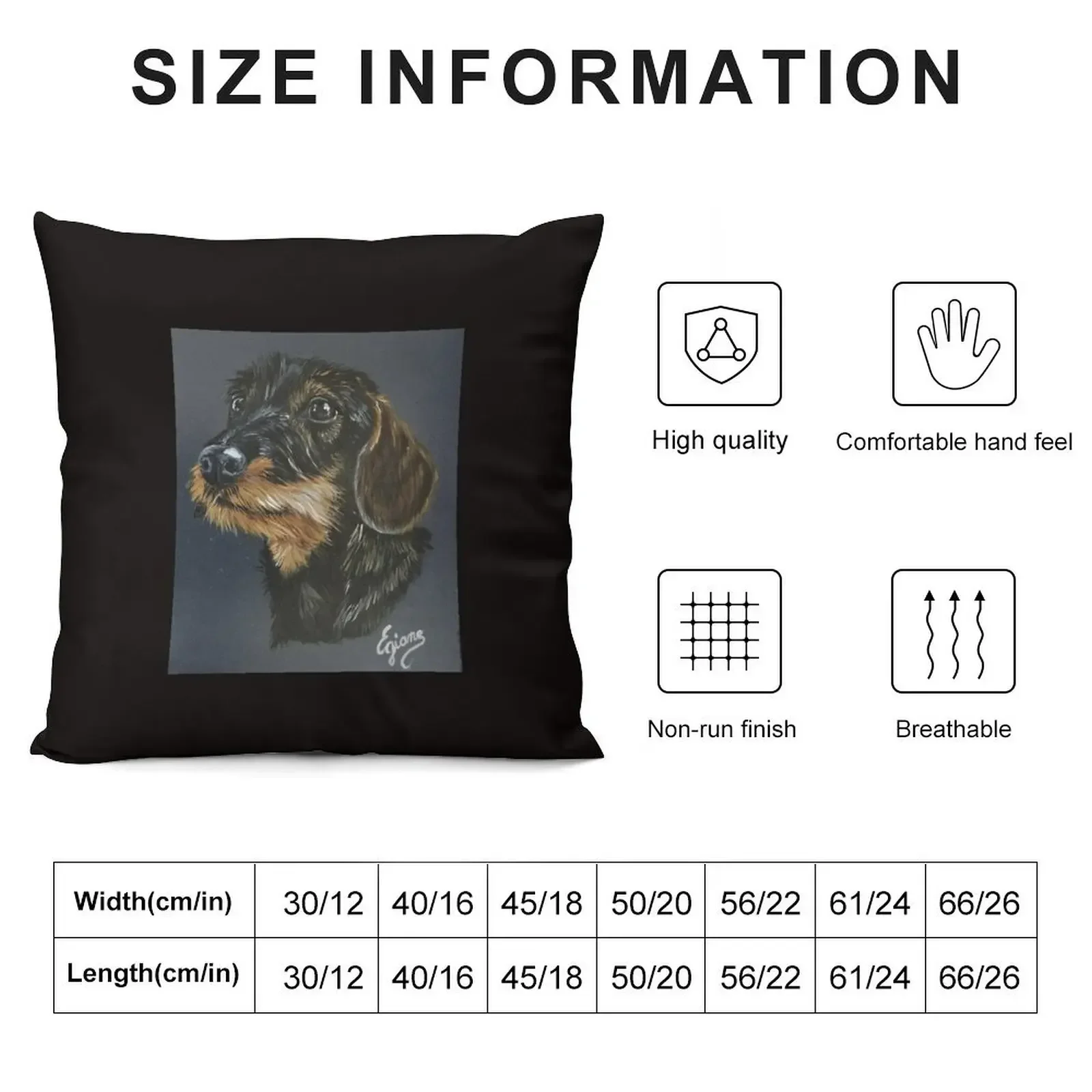 Dachshund with hard bristles Throw Pillow Pillowcases Bed Cushions christmas cushions covers luxury home accessories pillow