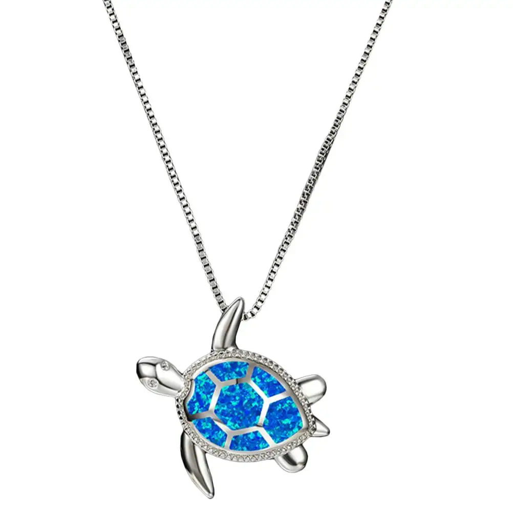 

Turtle Pendant Necklace Attractive Small Sea Pendants Beach Jewelry Gift Sturdy Women Alloy Impressive Cute
