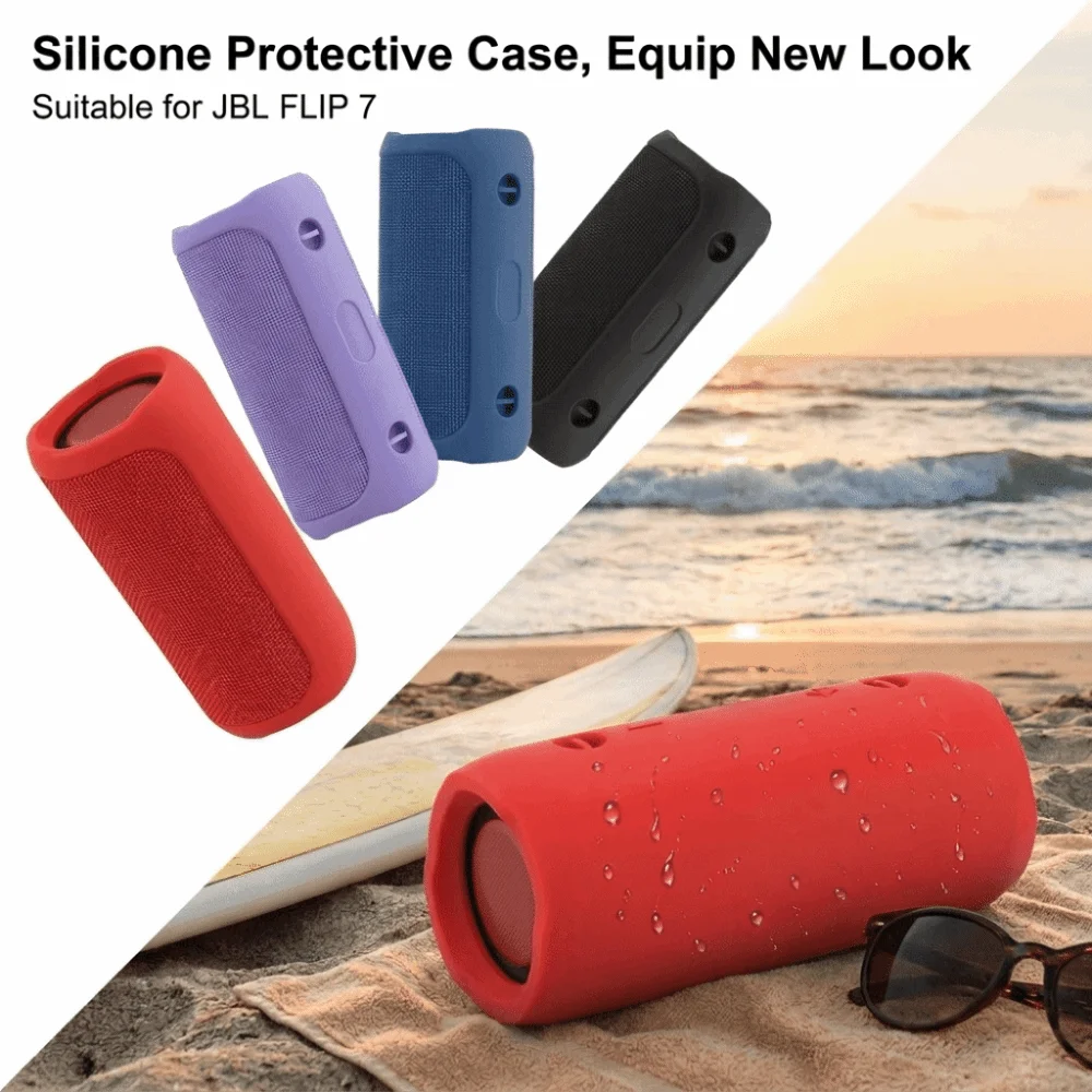 Anti-Scratch Silicone Protective Sleeve Precise Cutouts Multiple Colors Portable Speaker Sleeve Dustproof for JBL Flip 7