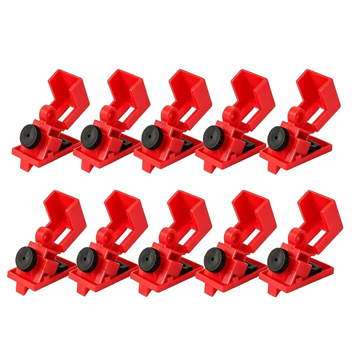 10 Pack Circuit Breaker Lockout Device 120/277 Volt Clamp-on Single Pole Breaker Lock Out Device