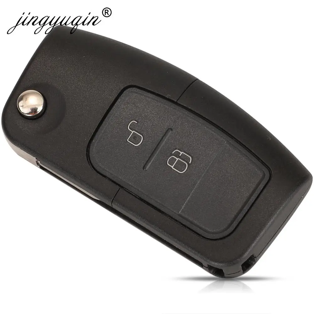 jingyuqin 3 Button Modified Flip Folding Remote Control Car Key Shell for Ford Focus 2 3 Mondeo Fiesta Galaxy C-MAX Key Fob Case