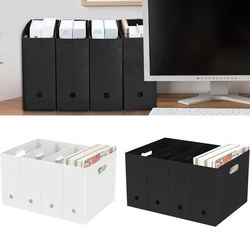 4/6Pcs Foldable Desktop Book File Organizer Scrapbook Paper Storage Box Multipurpose Desktop File Sorting Sundries Stand Box