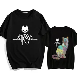 Stray Game Momo Cat Harajuku T-shirt casual Cute Anime Manga Tshirt 100% cotone Tee-shirt morbida oversize/grande maglietta da uomo/donna