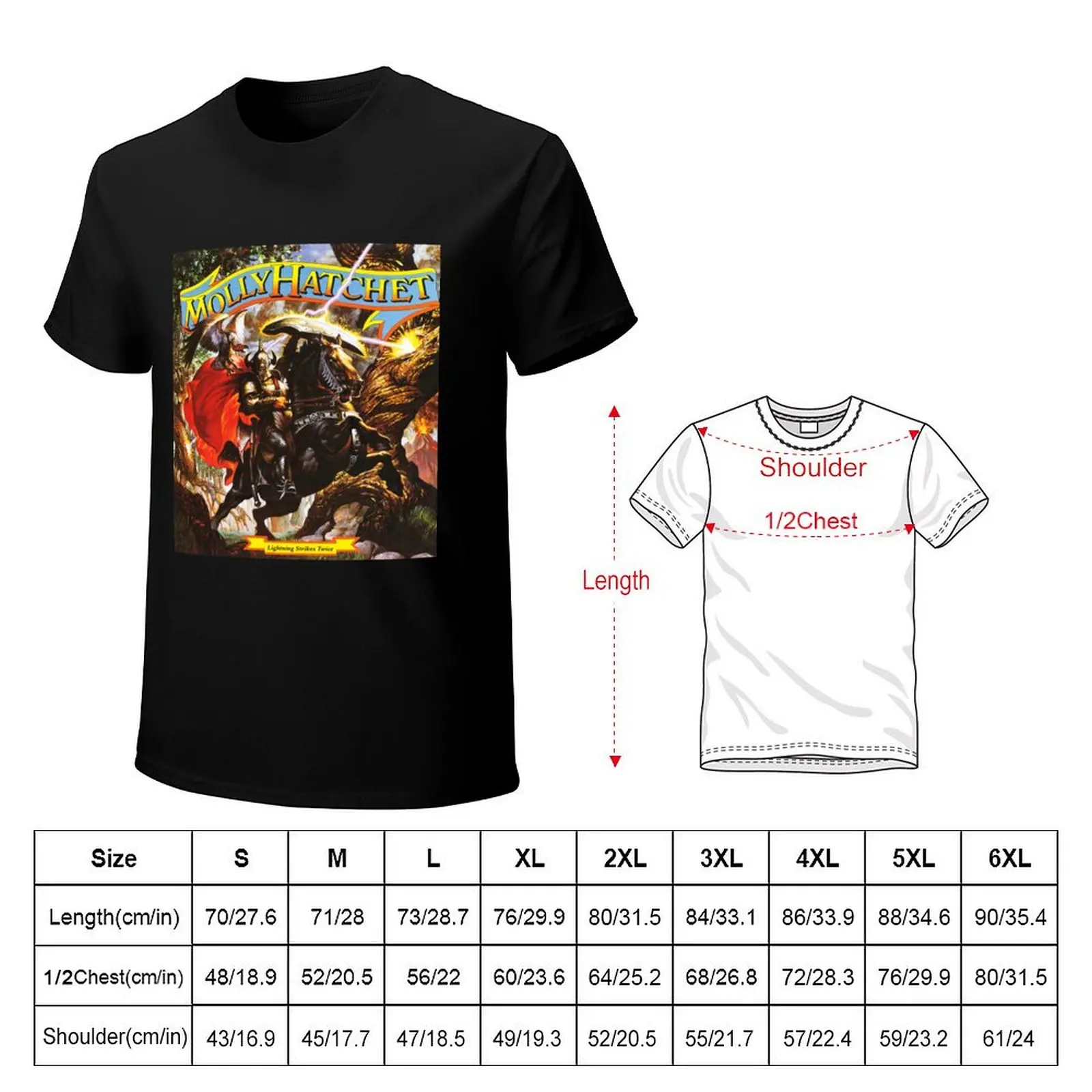 molly hatchet lightning strikes 2021 kakakatin T-Shirt shirts graphic tees cotton graphic tees funny t shirts men