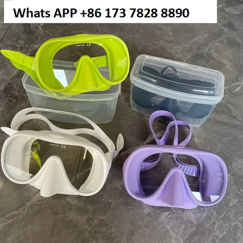 Professional Diving Mask for Adults Respirator for Deep Diving Heavy Submersible Glue Integrated Molding Frameless Mask