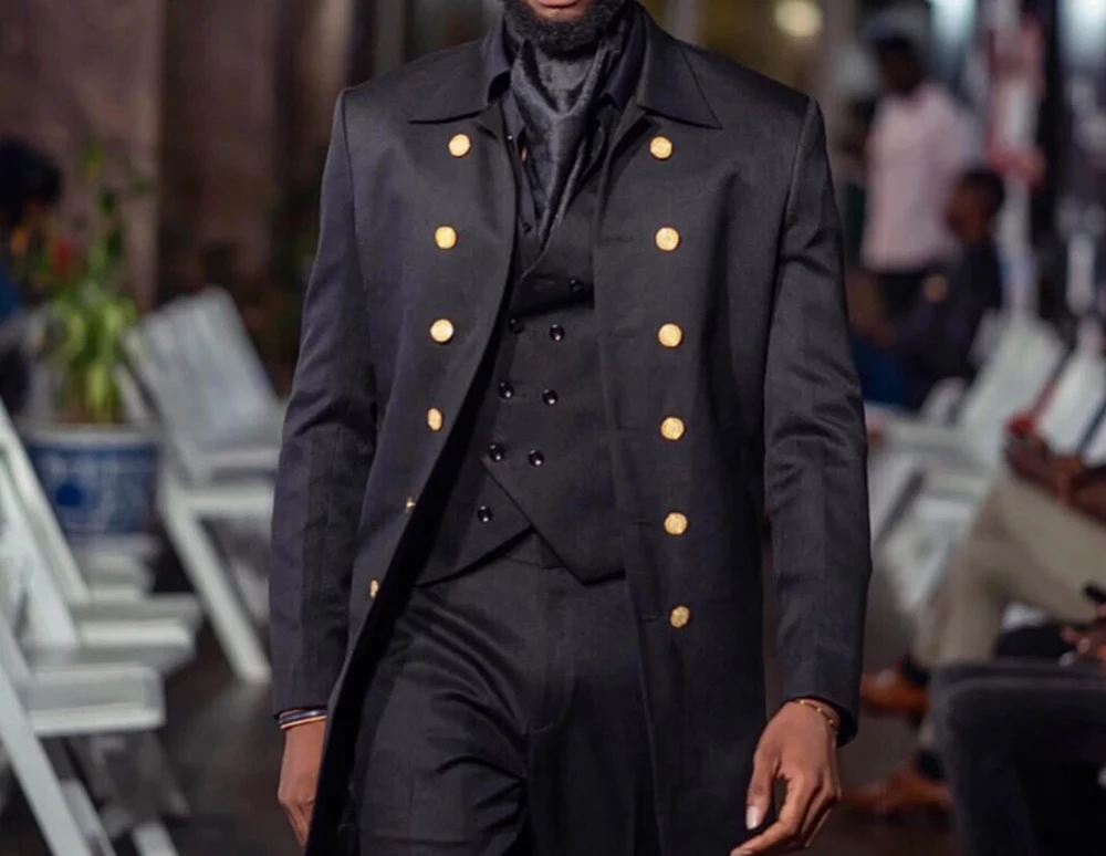 Men's Suits Casual Double Breasted Tuxedo Jacket Pants Vest Three Piece Terno Formal Party Elegant Slim Fit Costume Made 2025