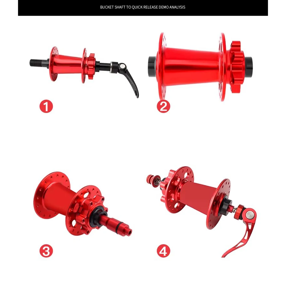 Nabendurchsteckachsen-Adapter 12 auf 9 mm, 110, 135, 142, 148 mm, 15 auf 9, 100 mm Steckachse auf Schnellspanner für MTB- und Rennrad-Vorder- und Hinterrad – Detail 13