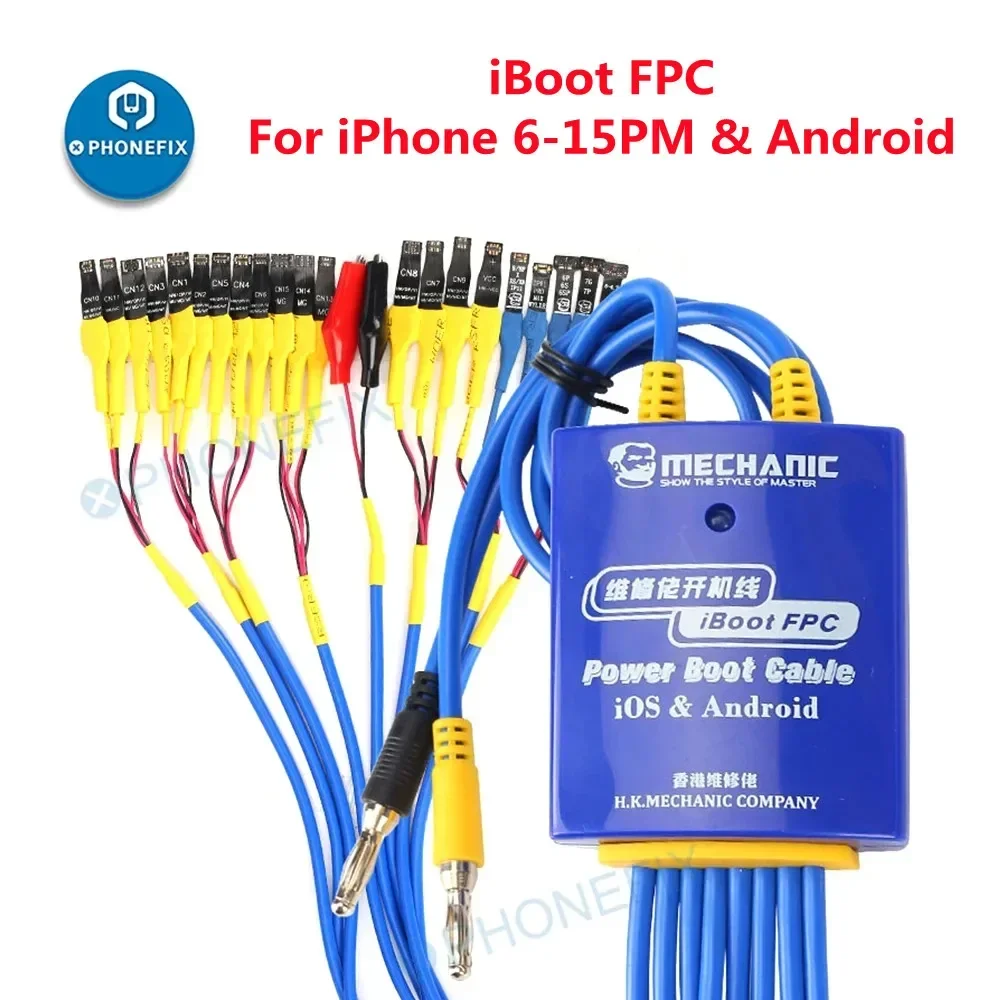 Meccanico Android Power Supply Test Cable linea di avvio Mobile per iPhone Samsung Huawei Oppo Xiaomi Repair Switch cavo di prova di alimentazione