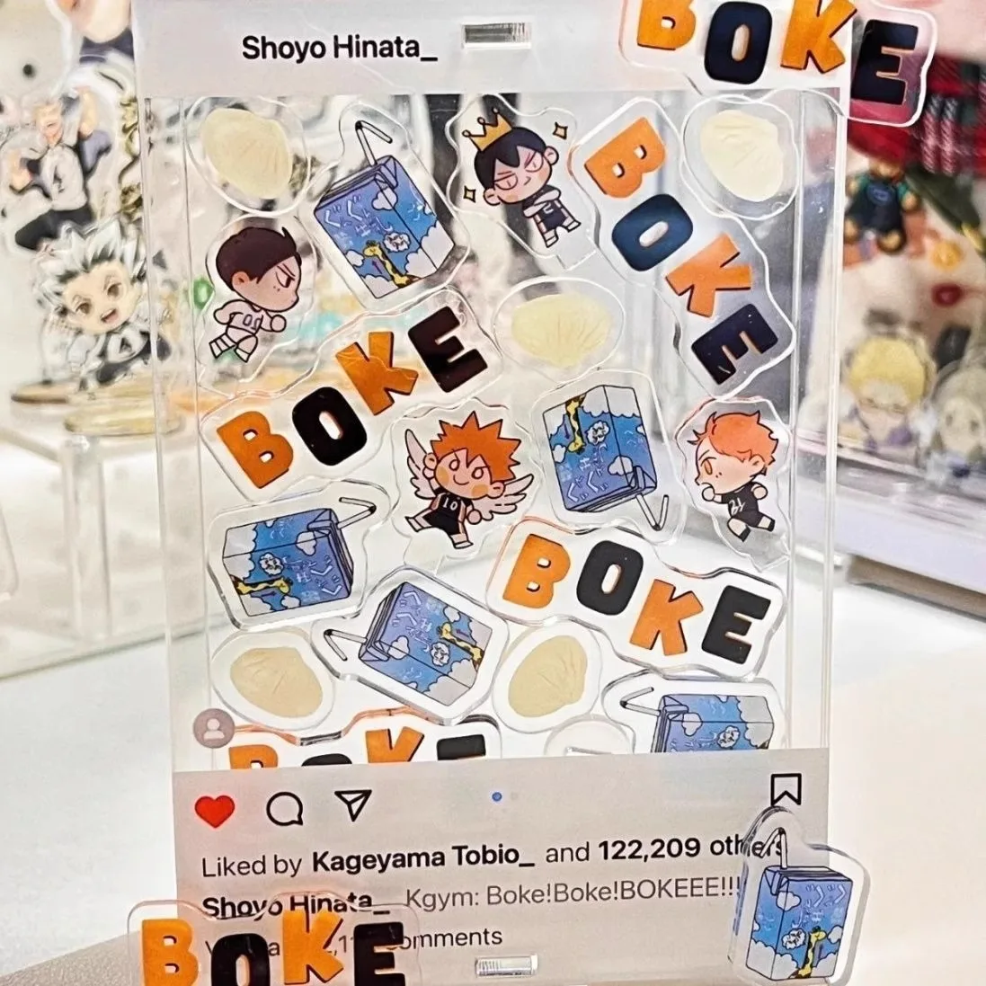 

Anime Haikyuu!! Shoyo Hinata Tobio Kageyama Cosplay YoYo Photo Frame Standing Sign Desktop Ornament Acrylic Ambitus