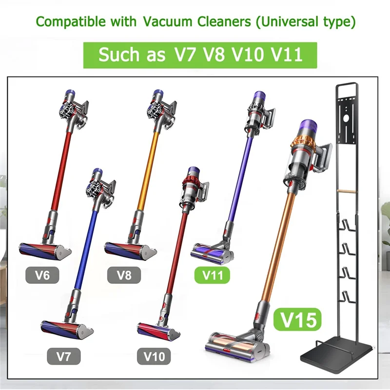 

Любимая вакуумная подставка для клиентов для беспроводных пылесосов Dyson V15 V11 V10 V8 V7, металлический кронштейн с тяжелым основанием, держатель с колесами