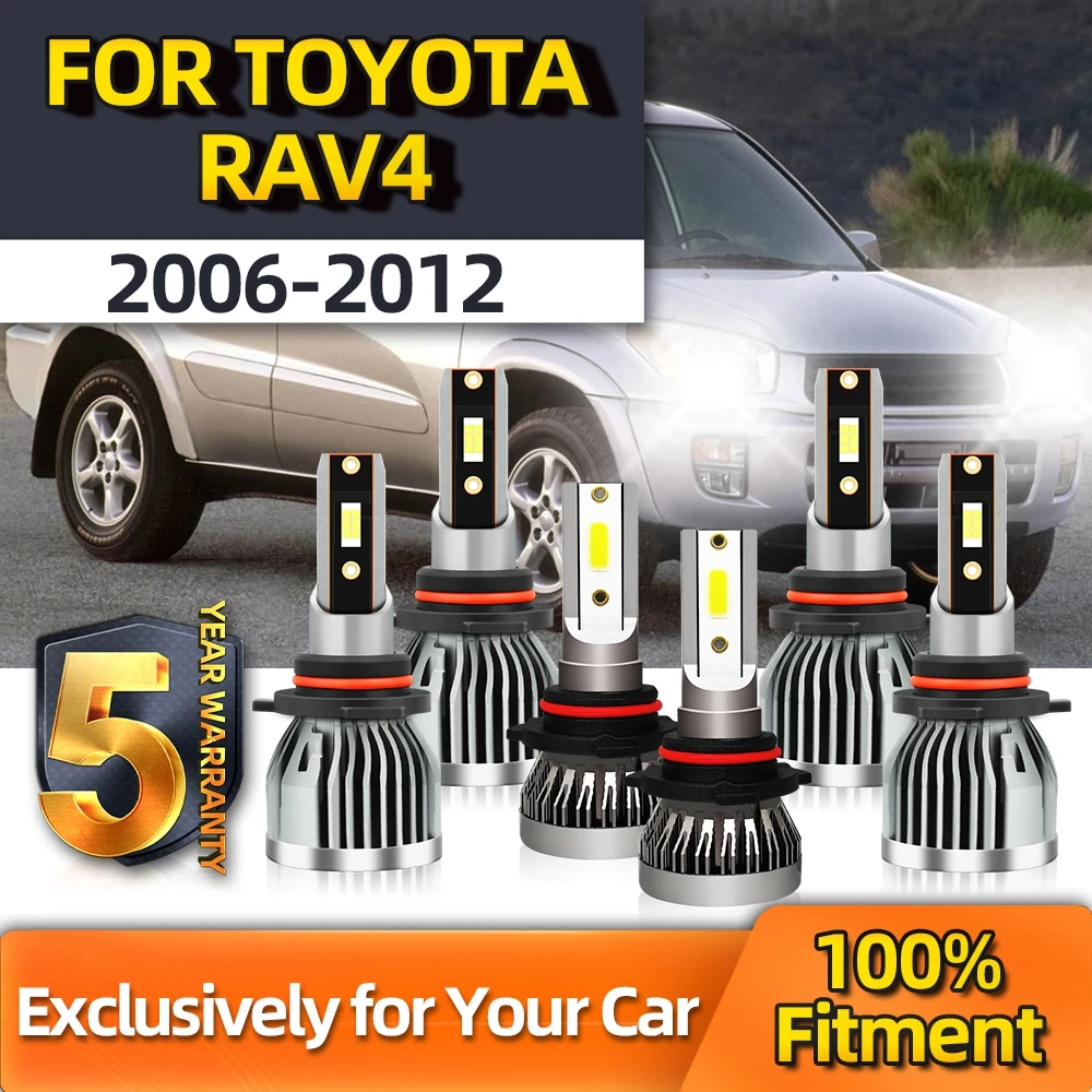 

TEENRAM для Toyota RAV4 автомобильные аксессуары низкие высокие комбинированные Противотуманные фары автомобиля CSP светодиодный яркий комплект 9006 9005 H11 Светодиодный 2006 2007-2008