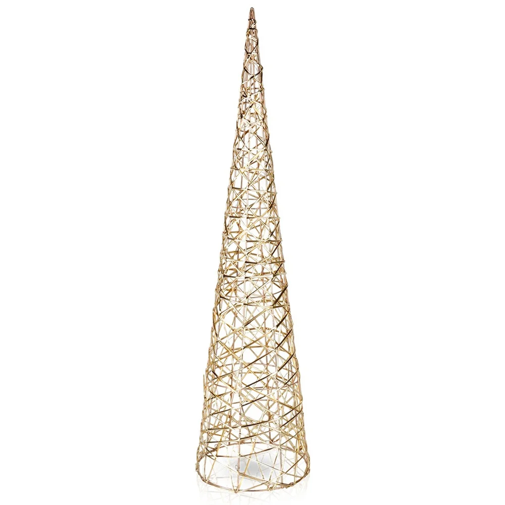 Kerstboom Gloeiende Gouden Kegel 40 Led 80 cm