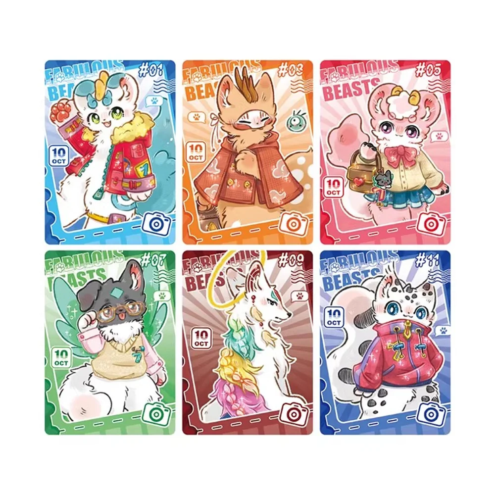 Official Fabulous Beasts Cartoon Character Laser Collection Card Cosplay Original Gift