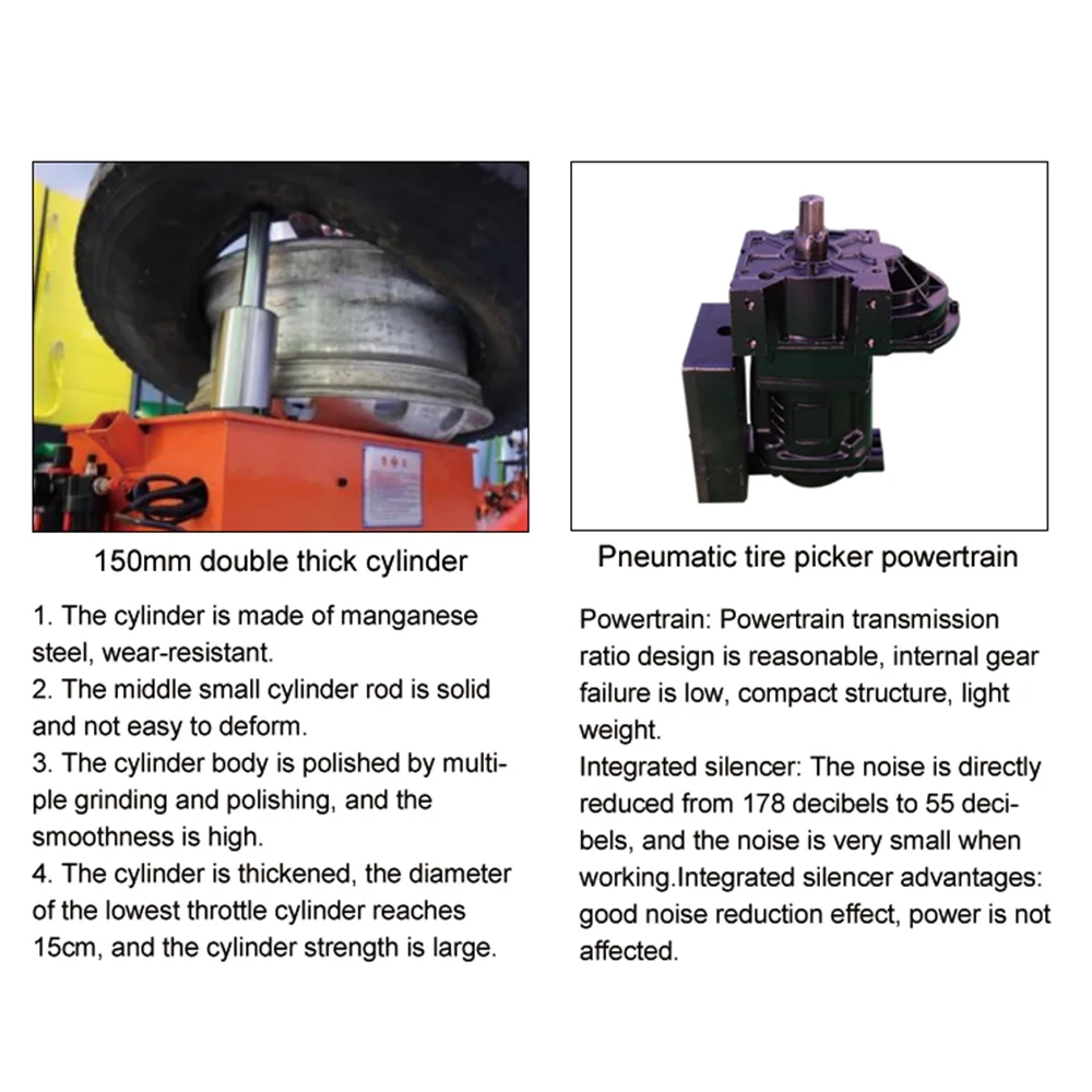 مبدل الإطارات الهوائية ذو الأسطوانة الواحدة المعتمد من CE شديد التحمل لإطارات السيارات والشاحنات #2