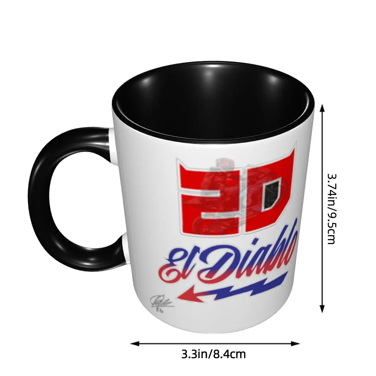 Personalized Fabio Quartararo French Motorcycle Racer Coffee Mugs DIY Ceramic Milk Tea Cup