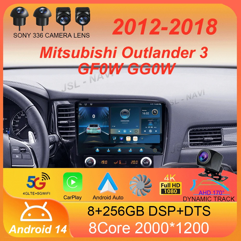 

Car Radio Android 14 Carplay For Mitsubishi Outlander 3 GF0W GG0W 2012-2018 Multimedia Video Player Navigation Stereo GPS 2din