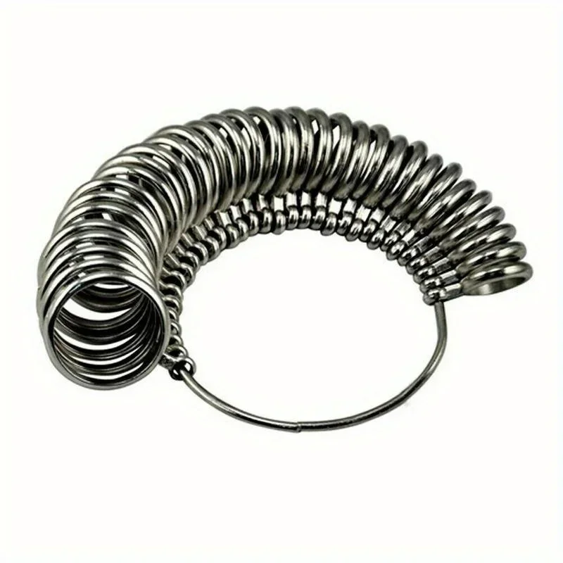 1PC Metal Ring Sizer Tool Professional Finger Size Measurer with HK/US/EU Standards for Jewelry Making, Precision  Accessories